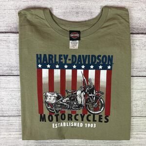 2023 Harley Davidson Motorcycles American Flag Graphic T-shirt